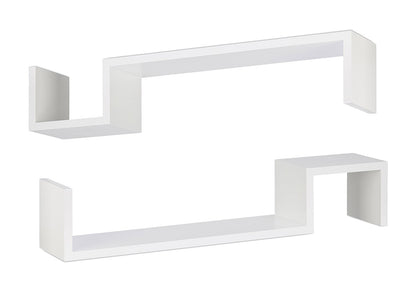 Solid Wood Wall Mounted Floating Shelves For Books And Accessories 2pieces