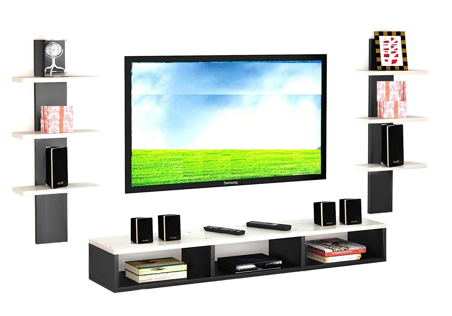 TV Unit, Cabinet, with TV Stand Unit Wall Shelf