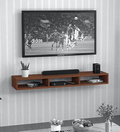 Wall Mounted TV Unit and Cabinet Measuring 110x24x18 cm