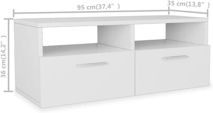 Stylish Floor-Standing TV Unit with Ample Storage - 95x35x36 cm