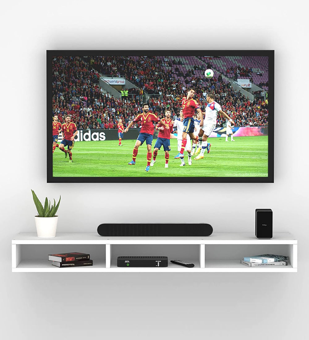 Wall Mounted TV Unit and Cabinet Measuring 110x24x18 cm