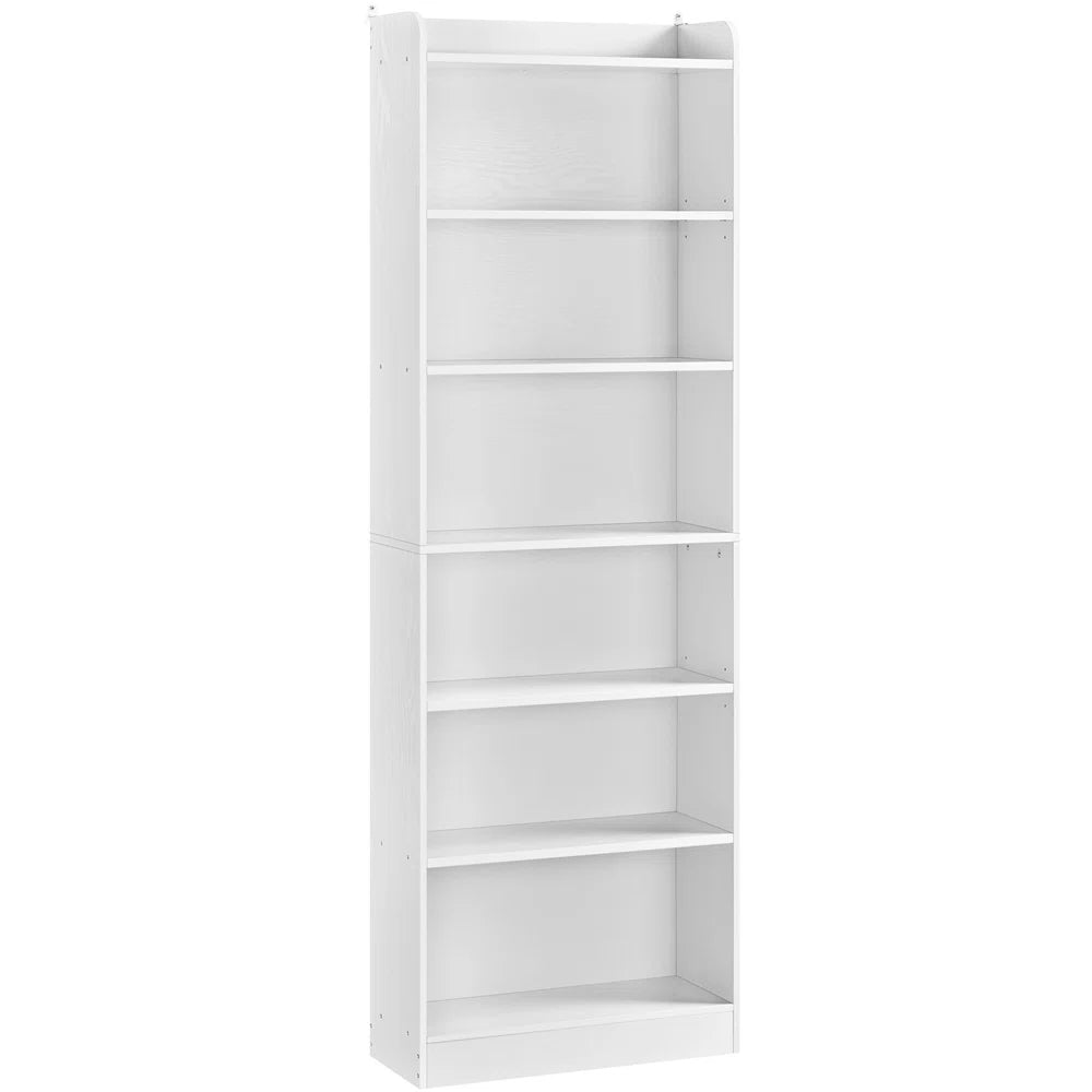 Tall Vertical Six Tier Storage Bookshelf Organizer