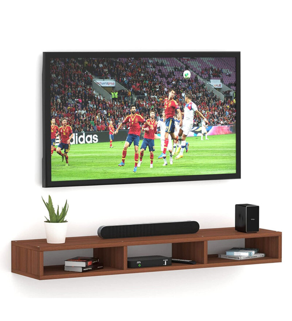 Wall Mounted TV Unit and Cabinet Measuring 110x24x18 cm
