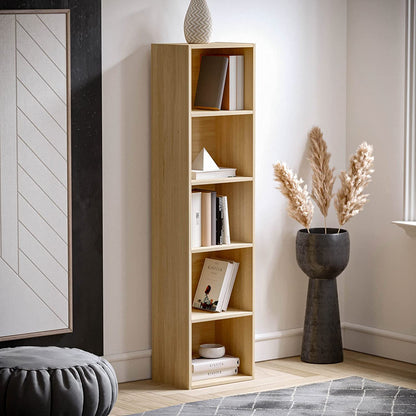 Modern 5-Tier Storage Unit with Shelves - Available in 3 Colors
