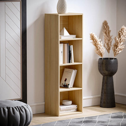 Modern 4-Tier Storage Unit with Shelves - Available in 3 Colors