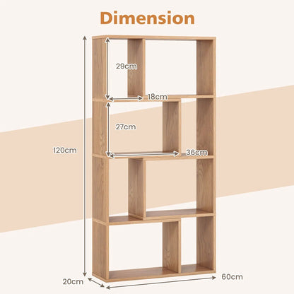 Modern Geometric Multi Tiered Display Storage Bookshelf