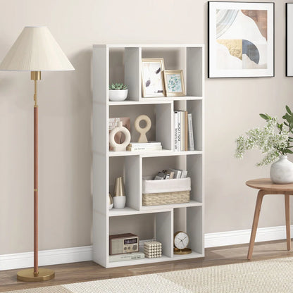 Modern Geometric Multi Tiered Display Storage Bookshelf