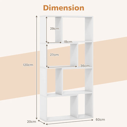 Modern Geometric Multi Tiered Display Storage Bookshelf