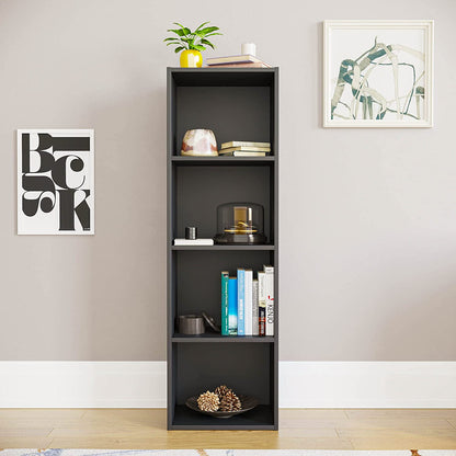 Modern 4-Tier Storage Unit with Shelves - Available in 3 Colors