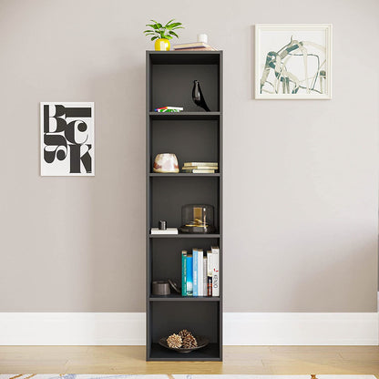 Modern 5-Tier Storage Unit with Shelves - Available in 3 Colors