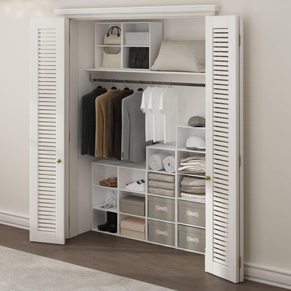 Modern 5-Tier Storage Unit with Shelves - Available in 3 Colors