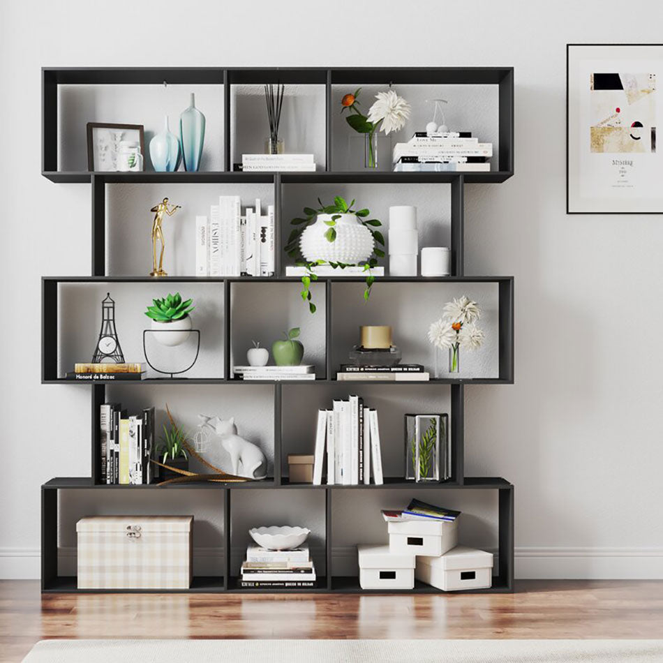 Versatile Bookshelf Unit with Modern Design - Black