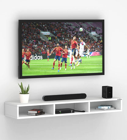 Wall Mounted TV Unit and Cabinet Measuring 110x24x18 cm