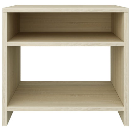 Modern Home light oak wood bedside table with an open shelf for storage and a minimalist design